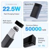 Ambrane 50000mAh Powerbank, 20W Fast Charging, Triple Output (2 USB & 1 Type C), PD, Quick Charge for iPhone, Android & Other Devices