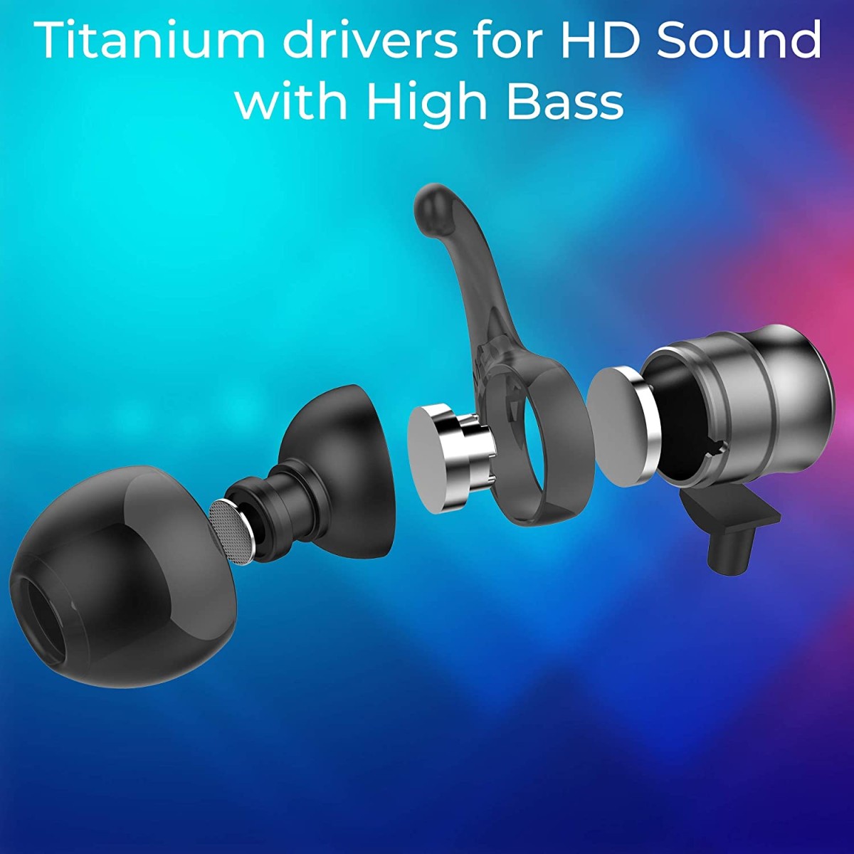 Ambrane Bluetooth Wireless Earphones with High Bass Stereo Sound 10 Hours Playtime Water Splash Proof inbuilt Mic ANB-33 Black Neon Ambrane Bluetooth Wireless Earphones with High Bass Stereo Sound 10 Hours Playtime Water Splash Proof inbuilt Mic ANB-33 Black Neon