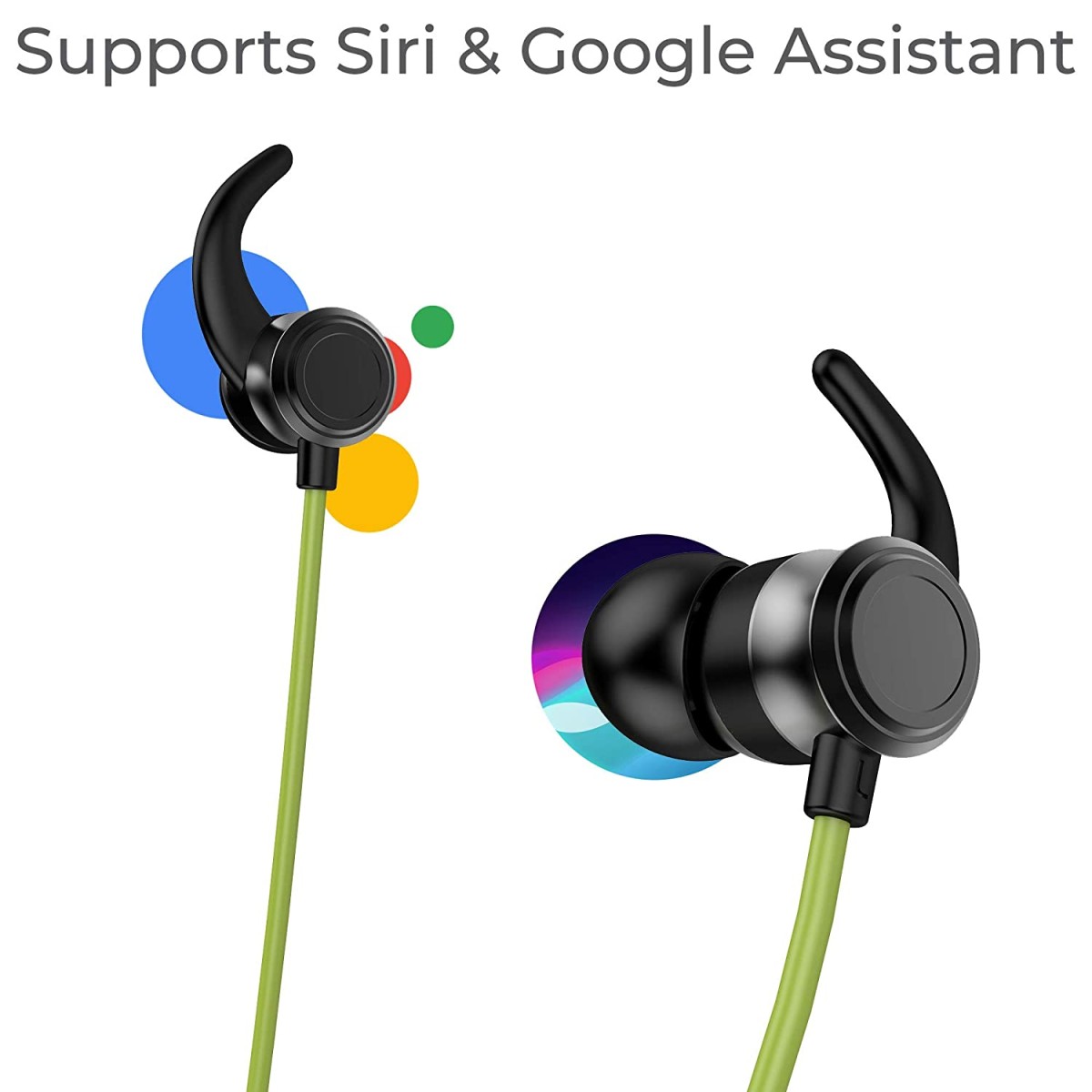 Ambrane Bluetooth Wireless Earphones with High Bass Stereo Sound 10 Hours Playtime Water Splash Proof inbuilt Mic ANB-33 Black Neon Ambrane Bluetooth Wireless Earphones with High Bass Stereo Sound 10 Hours Playtime Water Splash Proof inbuilt Mic ANB-33 Black Neon