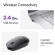 Ambrane SliQ Wireless Optical Mouse with 2.4GHz, USB Nano Dongle, Comfortable Grip (Black)