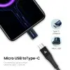 Ambrane Type-C to Micro USB OTG Adapter for 3A Fast Charging and Data Sync- Compatible with All Type-C Enabled Devices