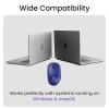 Ambrane Wireless Mouse, 1600 DPI, Silent Click, 2.4GHz with USB Dongle, 10M Range, Click Wheel, Instant connectivity, Ergonomic Design for All Day Comfort (Sliq 2 Wireless, Navy Blue)