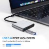 Amkette 3-in-1 Type C to HDMI Adapter, Multiport USB C Hub with 4K@30Hz, USB 3.0 @ 5Gbps, 100W PD Charging Port for Laptop, MacBook, PC and Other Type C Devices