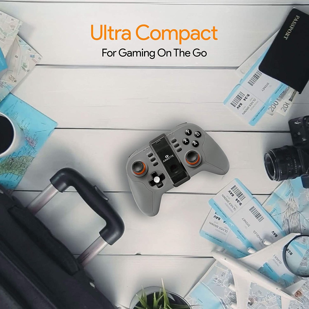 AMKETTE Evo Gamepad Go Bluetooth Gamepad (Black-Grey, For Android)