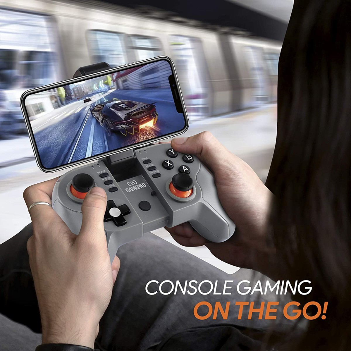 AMKETTE Evo Gamepad Go Bluetooth Gamepad (Black-Grey, For Android)