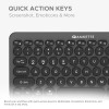 Amkette New and Improved Optimus BT 4 in 1 Multi Device Wireless Keyboard/Bluetooth Keyboard | One Click Device Switching (Grey)