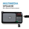 Amkette Pocket FM Portable Multimedia Speaker with USB, SD Card, Clock, and Powerful Torch