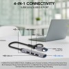 Amkette Type C Hub, Type-A+C to 4 Port With 5 Gbps Superspeed Data Transmission,1*USB 3.0 Ports,3*USB 2.0 Port,Sleek Metal Design usb c hub For Laptop (Grey)