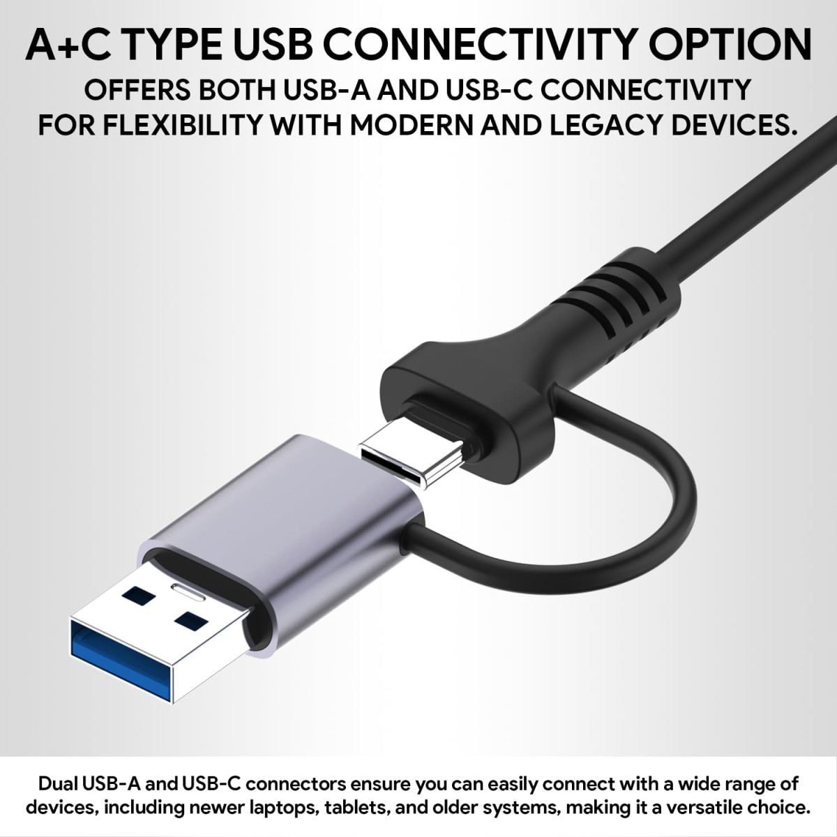 Amkette Type C Hub, Type-A+C to 4 Port With 5 Gbps Superspeed Data Transmission,1*USB 3.0 Ports,3*USB 2.0 Port,Sleek Metal Design usb c hub For Laptop (Grey)