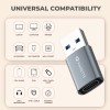 Amkette USB 3.0 Type-C Female to USB-A Male OTG Adapter 5Gbps High-Speed Data Transfer 15W Fast Charging Compact, Portable & Durable Aluminum Alloy