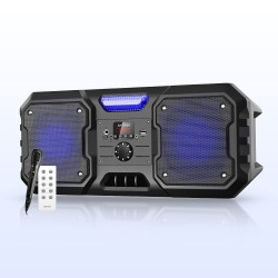 Ant Audio Rock 550 Party Speaker with Karaoke with FM Radio, Micro SD Card, USB, Wired Mic – 55 watt