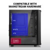 Ant Esports 205 Air Mid-Tower Computer Case/Gaming Cabinet - Black | Tempered Glass Side Panel and USB 3.0 | Support ATX, Micro-ATX, Mini-ITX | Pre-Installed 4 x 120mm ARGB Fans