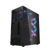 Ant Esports 220 Air Mid- Tower Computer Case/Gaming Cabinet - Black | Support - ATX, M-ATX, ITX | Pre-Installed 3 x 120mm Front Fans and 1 x 120mm Rear Fan