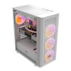 Ant Esports 250 Air Mid- Tower Computer Case/Gaming Cabinet - White | Support - ATX, M-ATX, ITX | Pre-Installed 3 x 120mm Front Fans