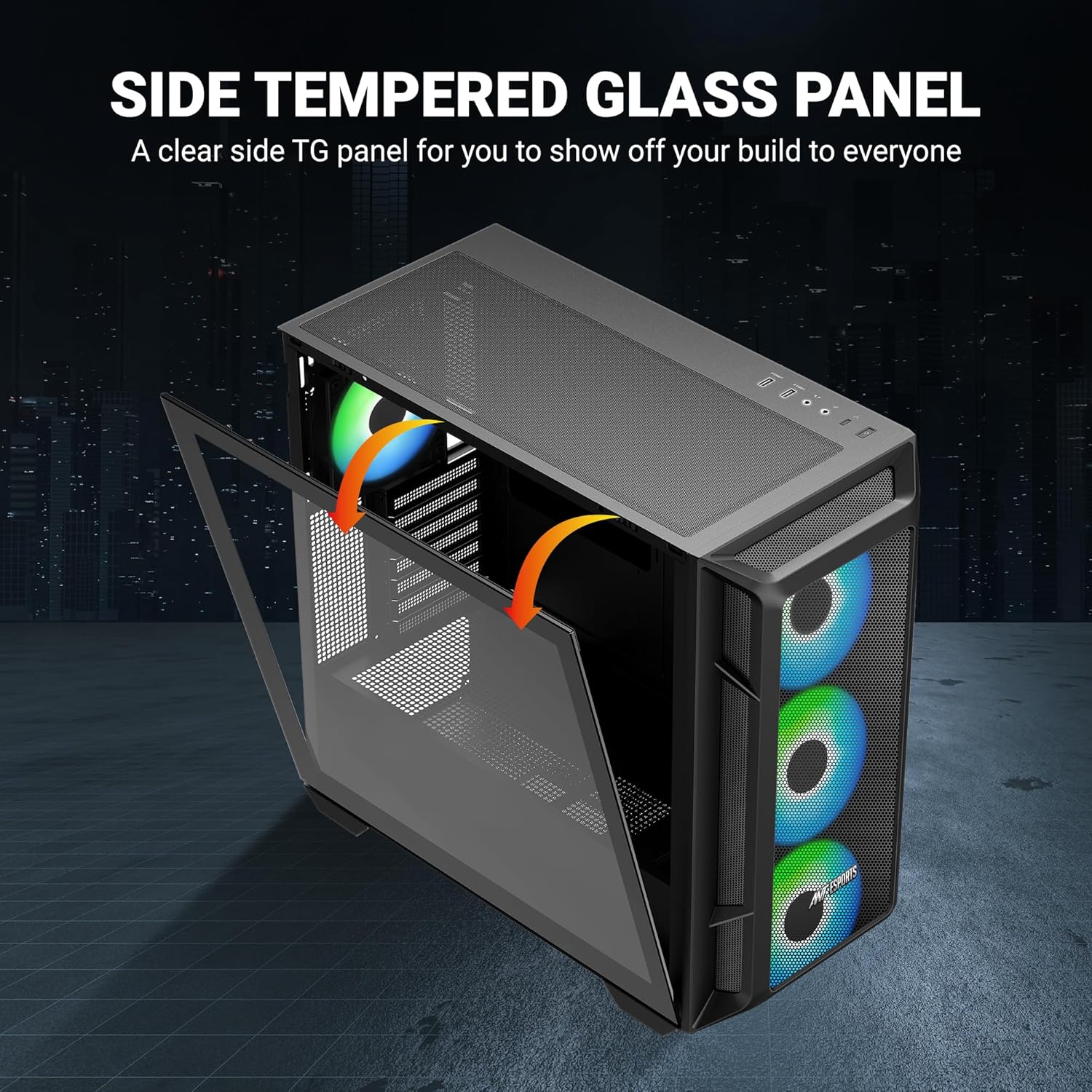 Ant Esports 611 Air Mid-Tower Computer Case/Gaming Cabinet - Black ...