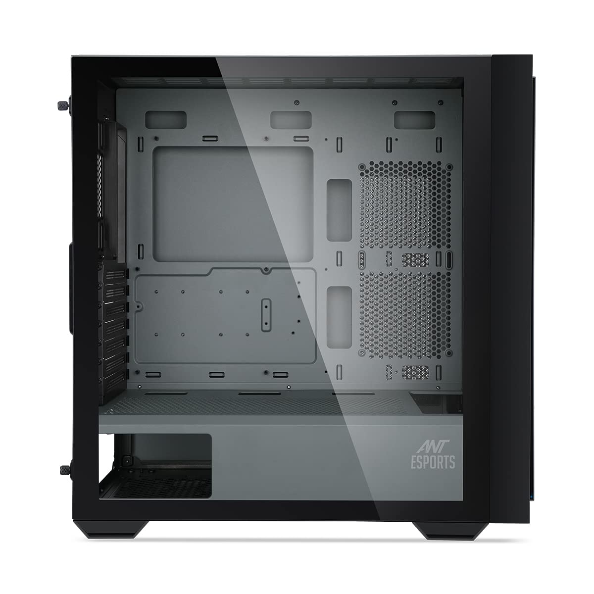 Ant Esports 690 Air Mid- Tower Computer Case/Gaming Cabinet - Black/Grey | Supports E-ATX, ATX, Micro-ATX, Mini-ITX | Pre-Installed 3 x 120mm ARGB Fans in Front