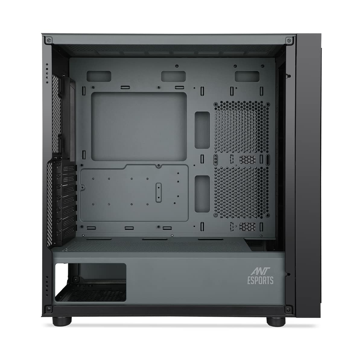 Ant Esports 690 Air Mid- Tower Computer Case/Gaming Cabinet - Black/Grey | Supports E-ATX, ATX, Micro-ATX, Mini-ITX | Pre-Installed 3 x 120mm ARGB Fans in Front