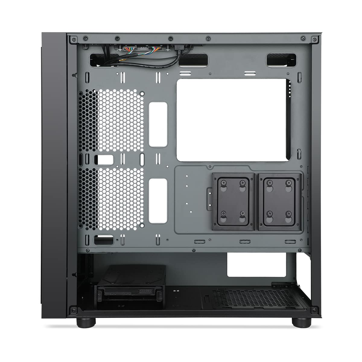 Ant Esports 690 Air Mid- Tower Computer Case/Gaming Cabinet - Black/Grey | Supports E-ATX, ATX, Micro-ATX, Mini-ITX | Pre-Installed 3 x 120mm ARGB Fans in Front