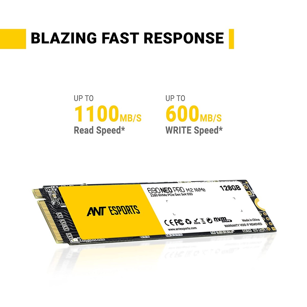 Ant Esports 690 Neo Pro M.2 NVMe SSD 128 GB Internal Solid State Drive (SSD) with NMVe