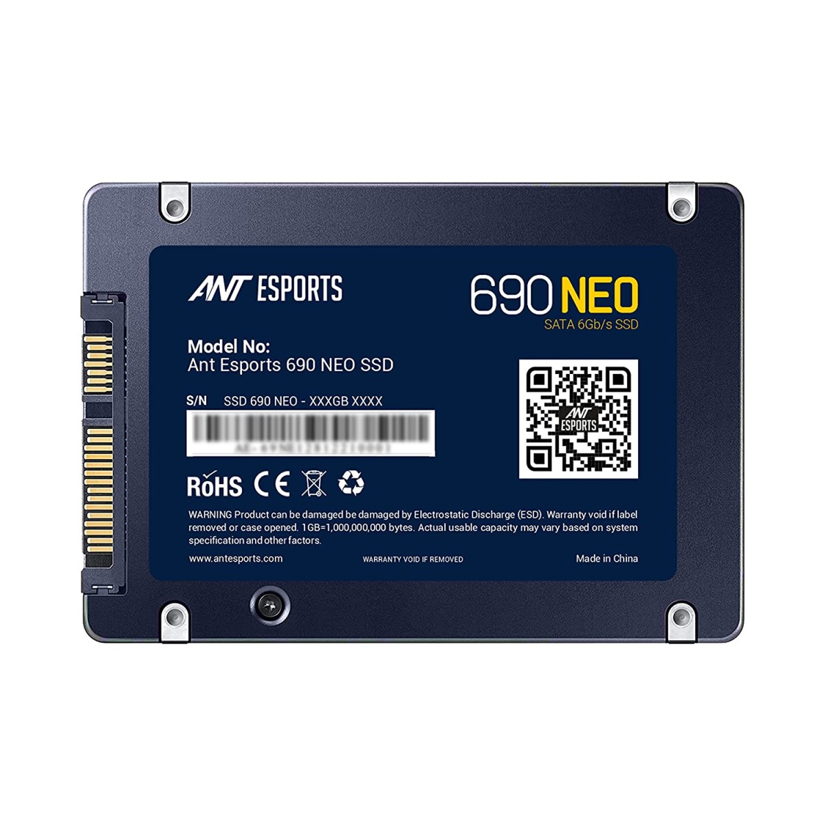 Ant Esports 690 Neo Sata 2.5 256 GB SSD Internal Solid State Drive (SSD) with SATA III Interface, 6Gb Black