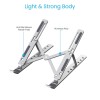 Ant Esports ALS05 Aluminum Foldable Laptop Stand – Silver I 6 Adjustable Levels I Anti-Slip and Heat Dissipation