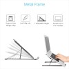 Ant Esports ALS05 Aluminum Foldable Laptop Stand – Silver I 6 Adjustable Levels I Anti-Slip and Heat Dissipation