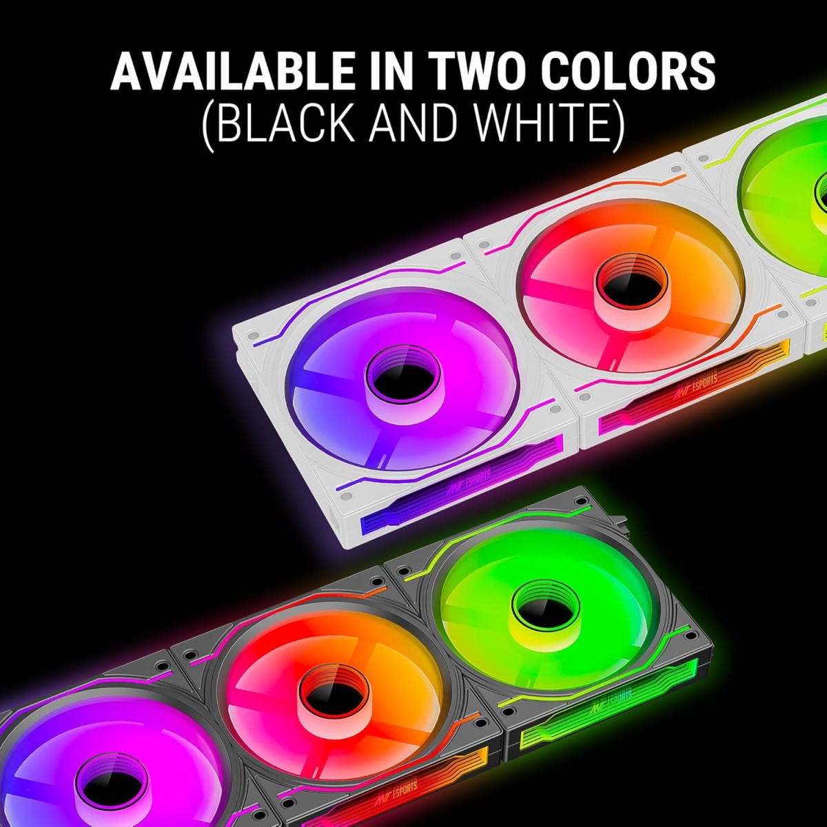 Ant Esports Crystaflow 3 in 1 120mm ARGB Case Fan Kit with ARGB Controller, 2000 RPM, 58.23 CFM Airflow - White