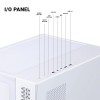 Ant Esports Crystal Mini-Tower Computer Case/Gaming Cabinet - White | Support E-ATX, ATX, Micro-ATX, Mini-ITX | Pre-Installed 3 Side Fans and 1 Rear Fan