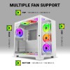 Ant Esports Crystal XL Mid-Tower Computer Case/Gaming Cabinet - White | Support ATX, Micro-ATX, Mini-ITX | Pre-Installed 3 Side Fans and 1 Rear Fan
