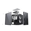 Ant Esports Elite 1000 TG Mid-Tower Computer Case/Gaming Cabinet - Black | Supports M-ATX, ITX with Pre-Installed 1 x 120mm Black Rear Fan