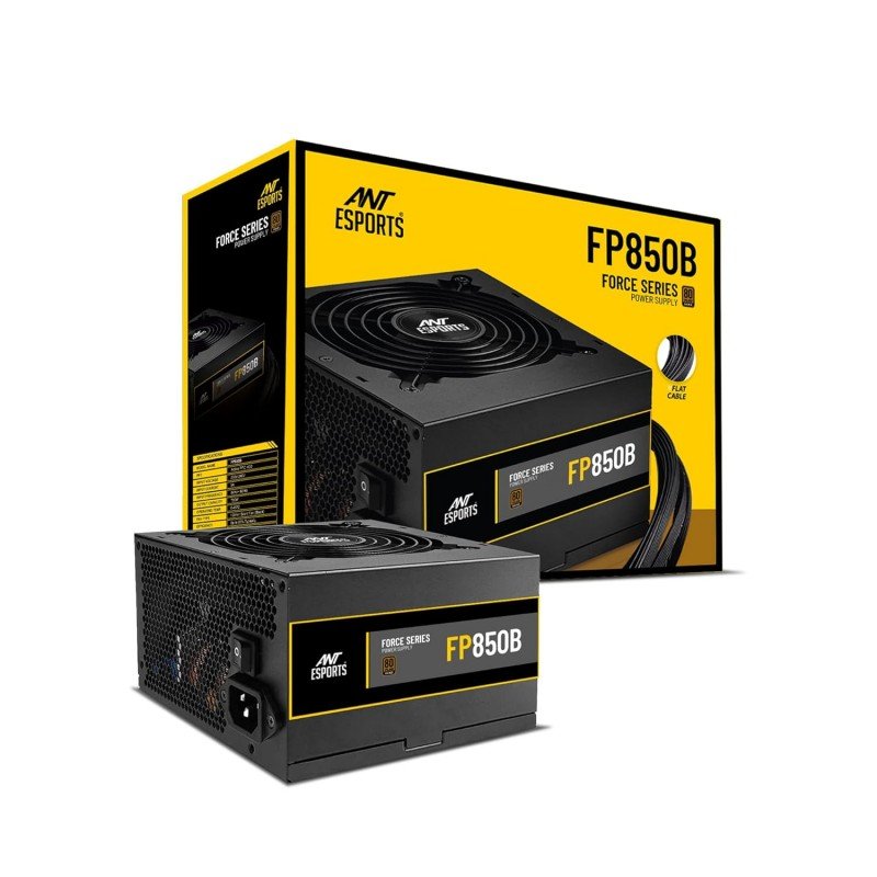 Ant Esports FP750B 80 Plus Bronze Certified Non Modular Gaming Power Supply/PSU with Active PFC, Flat Black Cables and Silent Fan Ant Esports FP750B 80 Plus Bronze Certified Non Modular Gaming Power Supply/PSU with Active PFC, Flat Black Cables and Silent Fan