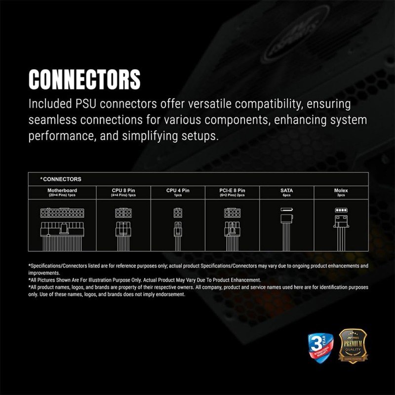 Ant Esports FP750B 80 Plus Bronze Certified Non Modular Gaming Power Supply/PSU with Active PFC, Flat Black Cables and Silent Fan Ant Esports FP750B 80 Plus Bronze Certified Non Modular Gaming Power Supply/PSU with Active PFC, Flat Black Cables and Silent Fan