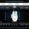 Ant Esports GM320 RGB Optical Wired Gaming Mouse | 8 Programmable Buttons | 12800 DPI I Ergonomic Design with Braided Cable - White