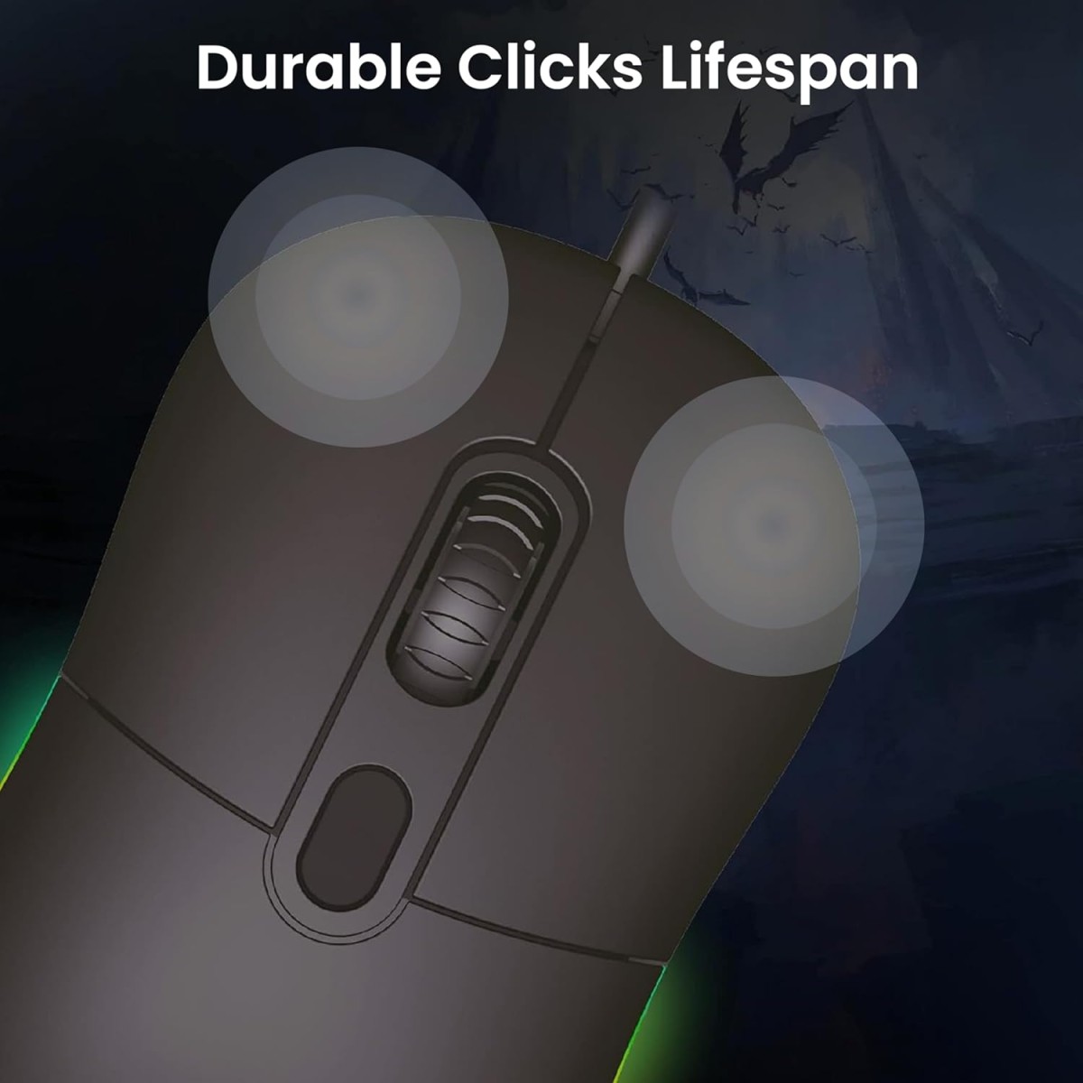 Ant Esports GM40 Wired Optical Gaming Mouse with RGB LED, Lightweight and Ergonomic Design, DPI Upto 2400, Compatible with Windows and Mac