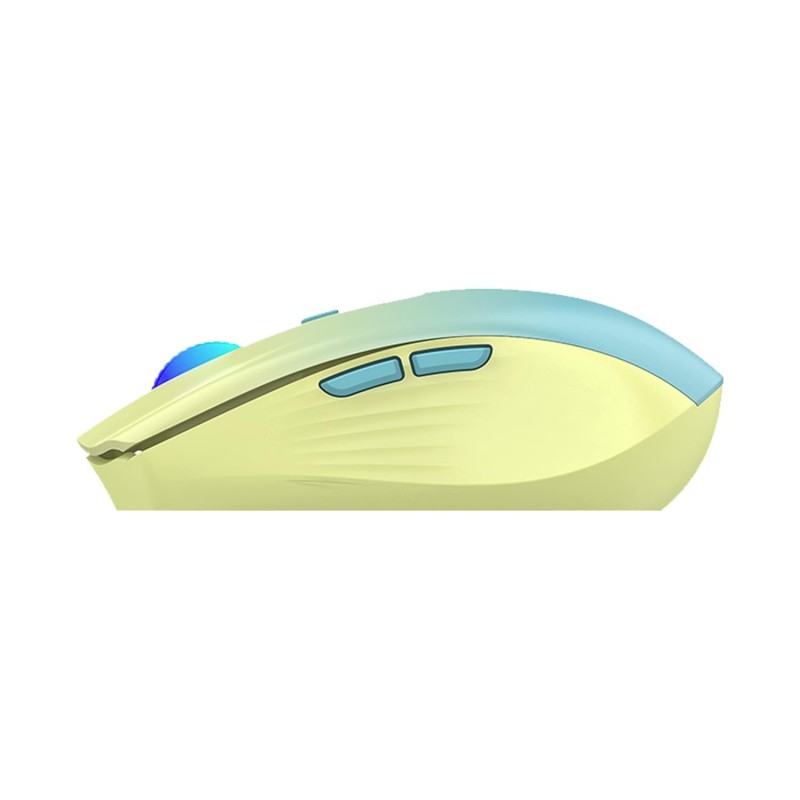 Ant Esports GM400W RGB Wireless Gaming Mouse, Stylish Mouse for Ultimate Gaming, Upto 3200 DPI, 6 Buttons Durable Switches, Dual Color Candy Design - Dull Yellow, Aqua