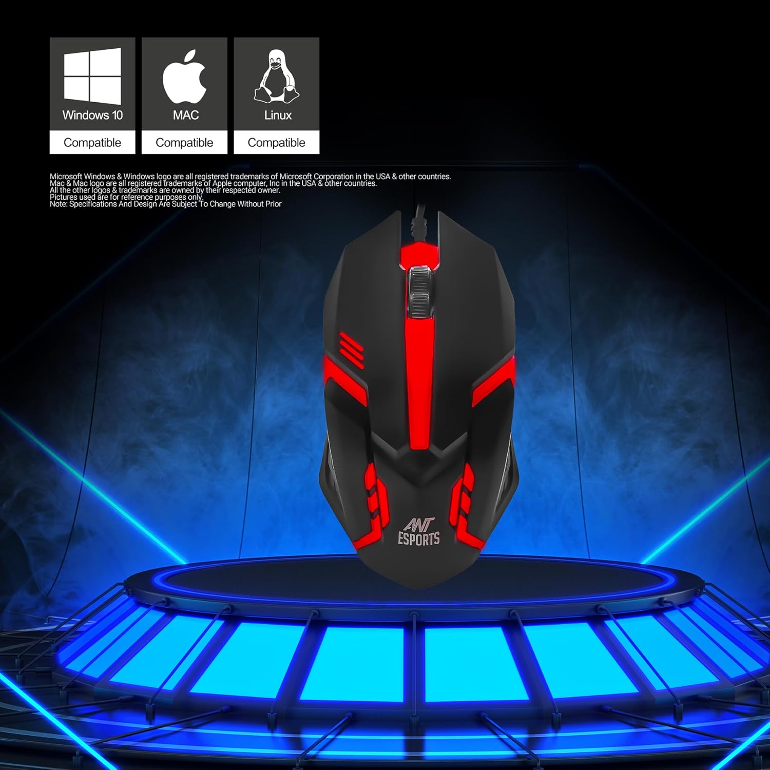 Ant Computer Mouse Ant Esports GM45 Gaming Mouse, USB Optical Computer Mice with Rainbow ...