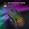 Ant Esports GM700 Lightweight Wireless RGB Gaming Mouse, Rechargeable Mouse with Honeycomb Shell, 11 Led Light Modes, 4 Adjustable DPI, 2.4GHz Wireless RGB Mouse for Laptop PC Mac