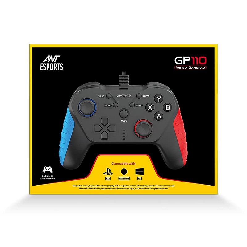 Ant Esports GP110 Wired Gamepad, Compatible for PC & Laptop Computer