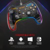 Ant Esports GP110R Wired Game-Pad with Neon RGB, Support PS3, N-Switch Gaming Console, PC, Android tv Set, Android Media Box, D-Input & X-Input Mode for Windows System