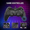 Ant Esports GP115 Wired Gamepad, Compatible for PC & Laptop Computer (All Windows Systems) / PS3 / Android TV Set/Media Box - Black