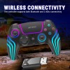 Ant Esports GP400 RGB Wireless Gamepad | Hall Effect Triggers & Joystick | Double Shock, Six-Axis Sensor, Turbo Function | 1000mAh Battery, 12H Playtime | PC/PS4/PS3/Switch/Android/iOS – Black
