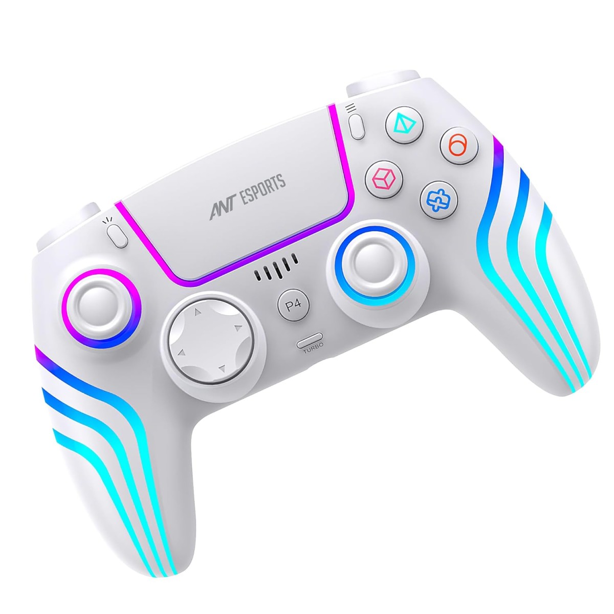 Ant Esports Gp400 Rgb Wireless Controller For Pc / Ps4 / Ps3 / Switch/Android/Ios With Double Shock, Six- Axis Sensor, Turbo Function, Upto 12 Hrs. Play Time, 1000Mah Battery Black
