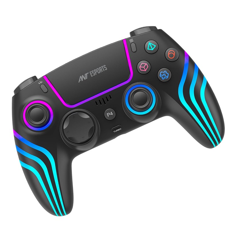 Ant Esports Gp400 Rgb Wireless Controller For Pc / Ps4 / Ps3 / Switch/Android/Ios With Double Shock, Six- Axis Sensor, Turbo Function, Upto 12 Hrs. Play Time, 1000Mah Battery Black Ant Esports Gp400 Rgb Wireless Controller For Pc / Ps4 / Ps3 / Switch/Android/Ios With Double Shock, Six- Axis Sensor, Turbo Function, Upto 12 Hrs. Play Time, 1000Mah Battery Black