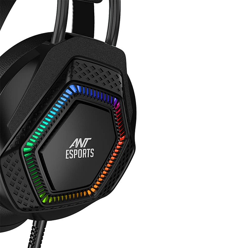 Ant Esports H560 Rgb Wired Over Ear Headphones With Mic