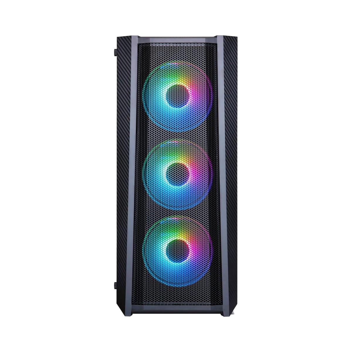Ant Esports ICE-100 Mid-Tower Computer Case/Gaming Cabinet - Black | Supports ATX, Micro-ATX, Mini-ITX | Pre-Installed 2 x 140mm Front Fans and 1 x 140 mm Rear Fan