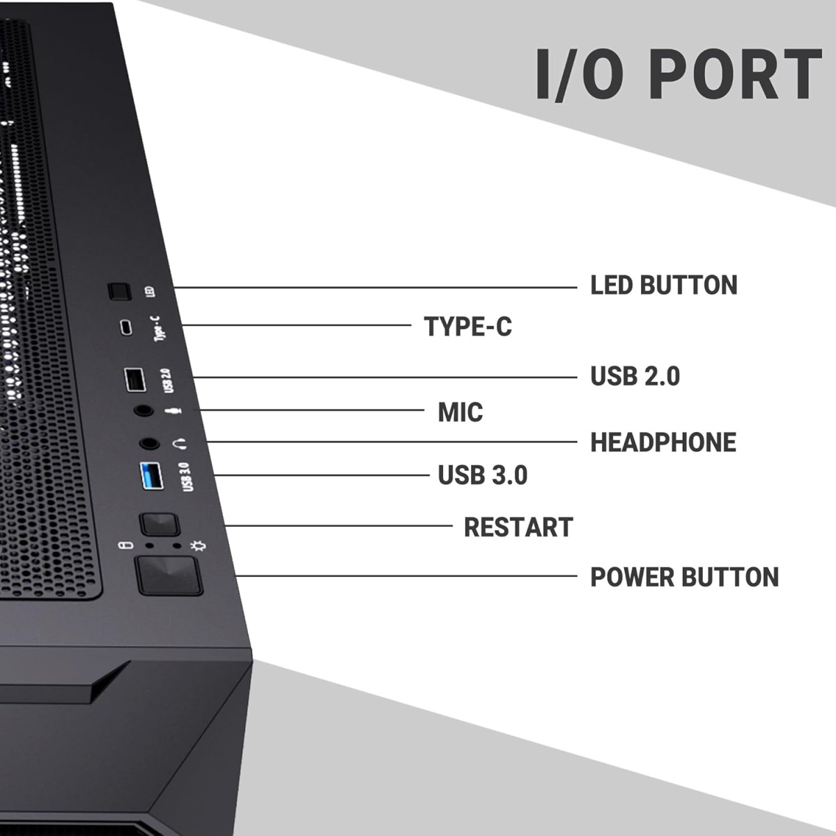 Ant Esports ICE-100 Mid-Tower Computer Case/Gaming Cabinet - Black | Supports ATX, Micro-ATX, Mini-ITX | Pre-Installed 2 x 140mm Front Fans and 1 x 140 mm Rear Fan