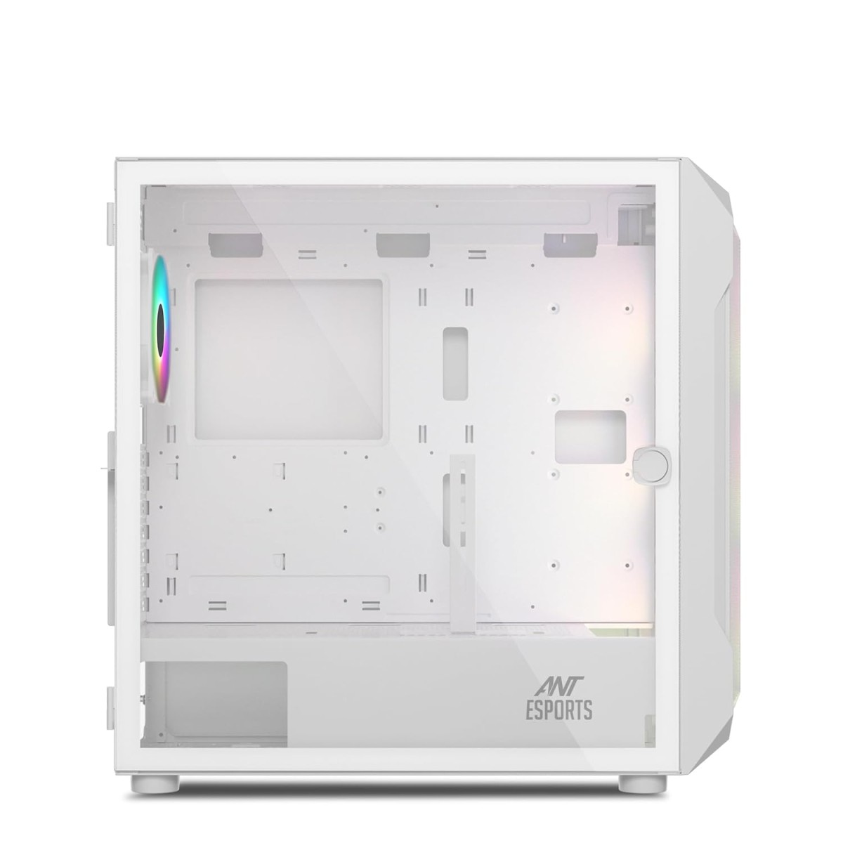 Ant Esports ICE-100 Mid-Tower Computer Case/Gaming Cabinet - Black | Supports ATX, Micro-ATX, Mini-ITX | Pre-Installed 2 x 140mm Front Fans and 1 x 140 mm Rear Fan