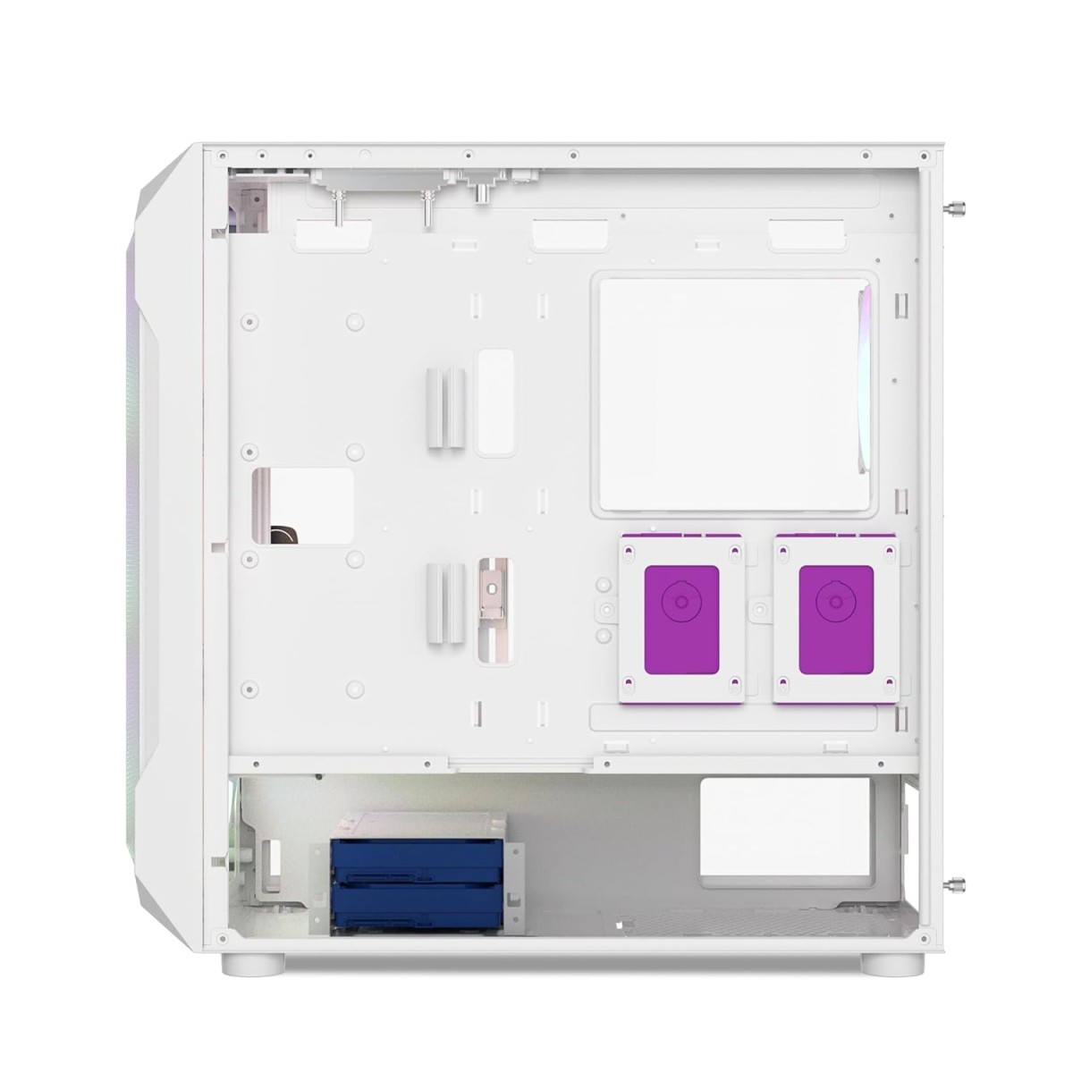 Ant Esports ICE-100 Mid-Tower Computer Case/Gaming Cabinet - Black | Supports ATX, Micro-ATX, Mini-ITX | Pre-Installed 2 x 140mm Front Fans and 1 x 140 mm Rear Fan