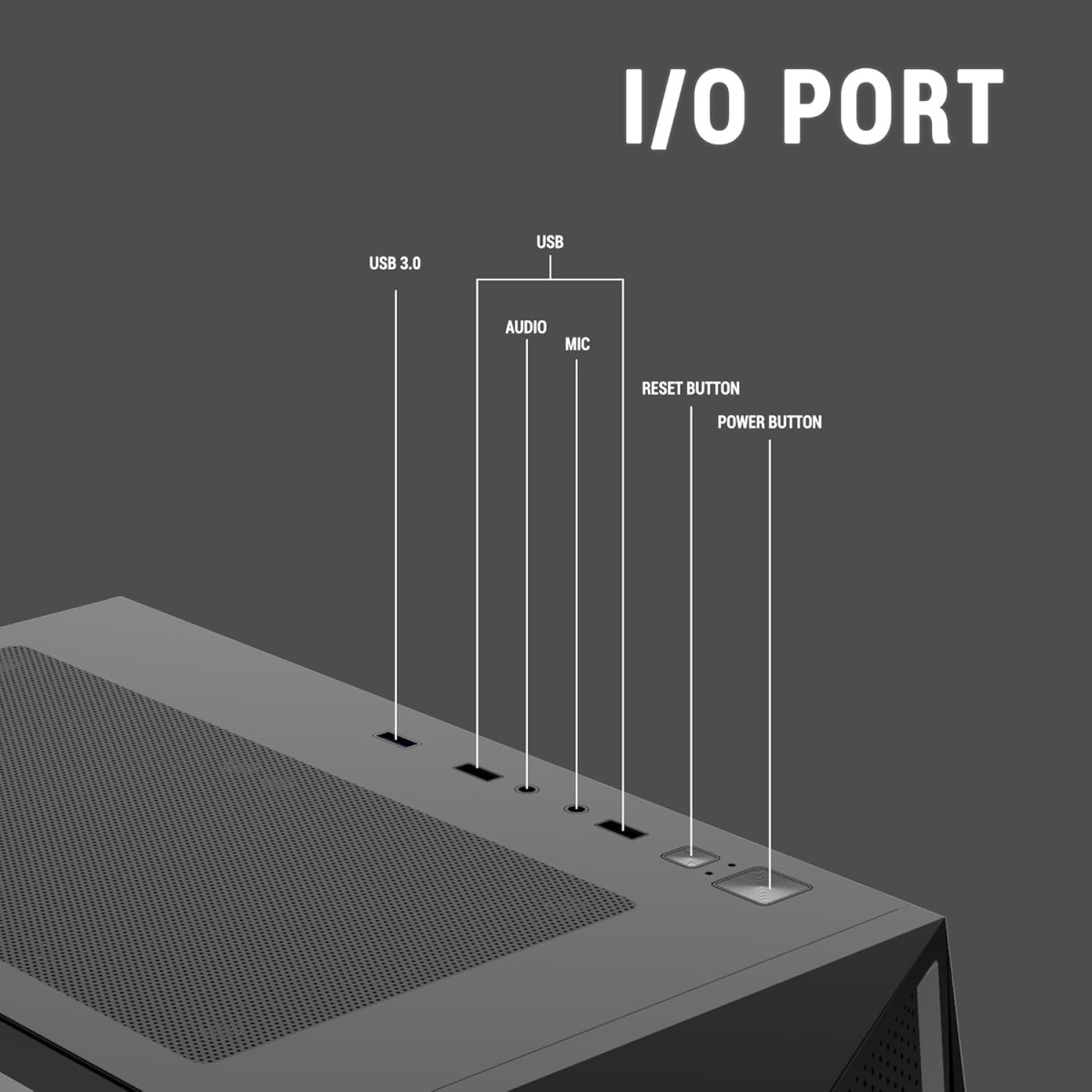 Ant Esports ICE-100 Mid-Tower Computer Case/Gaming Cabinet - Black | Supports ATX, Micro-ATX, Mini-ITX | Pre-Installed 2 x 140mm Front Fans and 1 x 140 mm Rear Fan