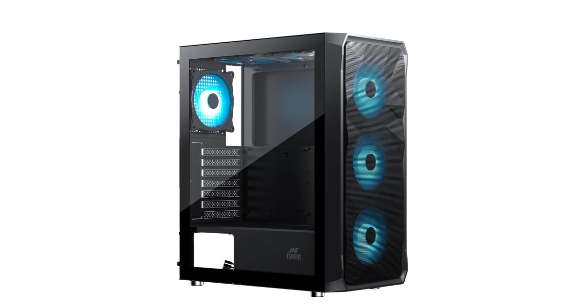 Ant Esports ICE- 112 Mid- Tower Computer Case/Gaming Cabinet - Black ...